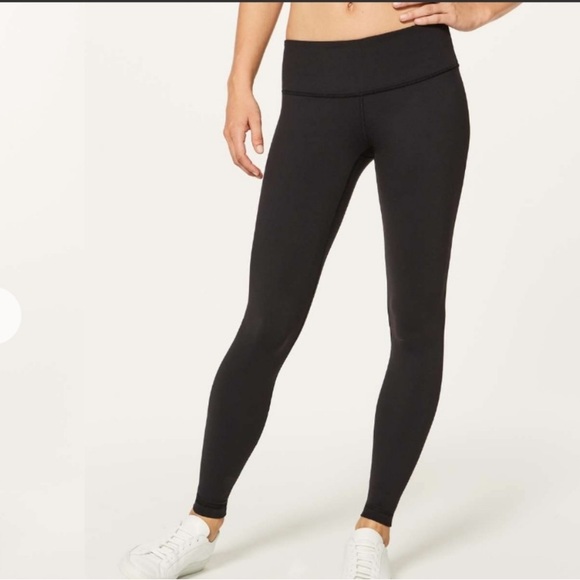 Lululemon Black Full Length Mid Rise Wunder Unders - Picture 7 of 10